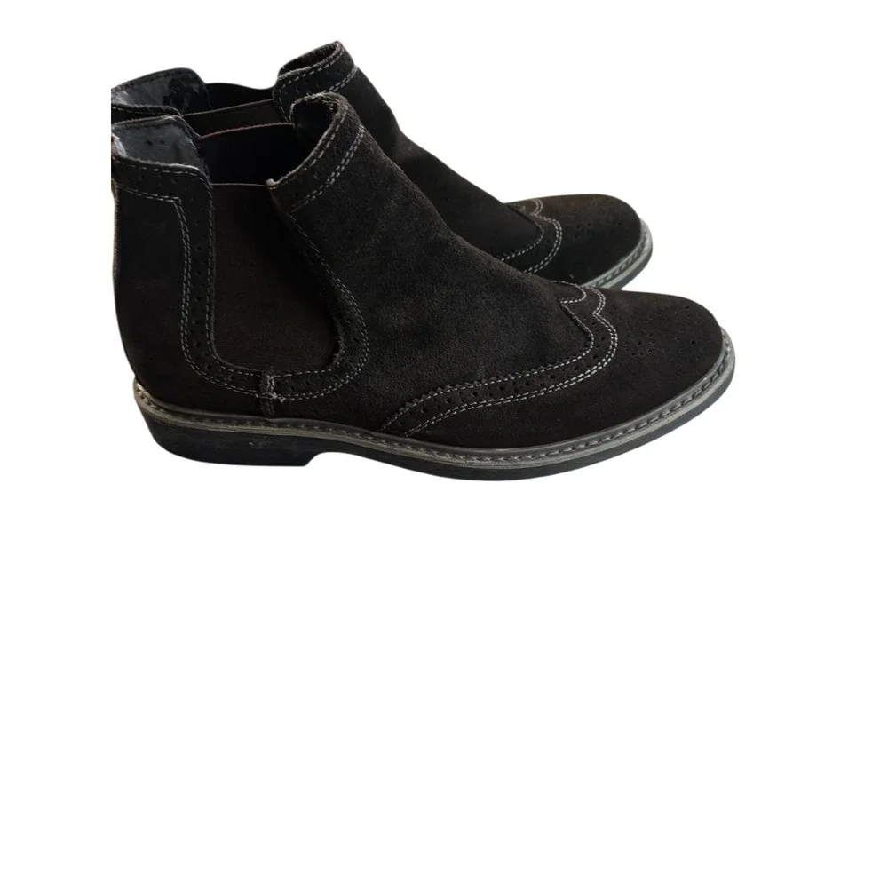 Perry Ellis Portfolio Mens Chelsea Ankle Boots‎ Size 10.5 Black Pull On